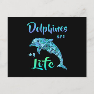 Delphine Delphine Ocean Sea Fish Animal Funny Gift Postkarte