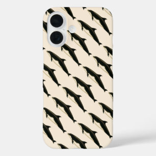 Delphine Delphinus Tursio, Vintage Meereslebewesen iPhone 16 Hülle