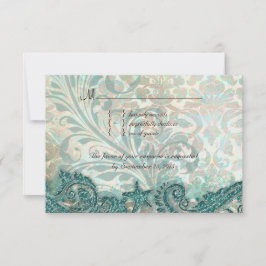 Delphine der Beach UAWG Wedding Reply Card RSVP Karte