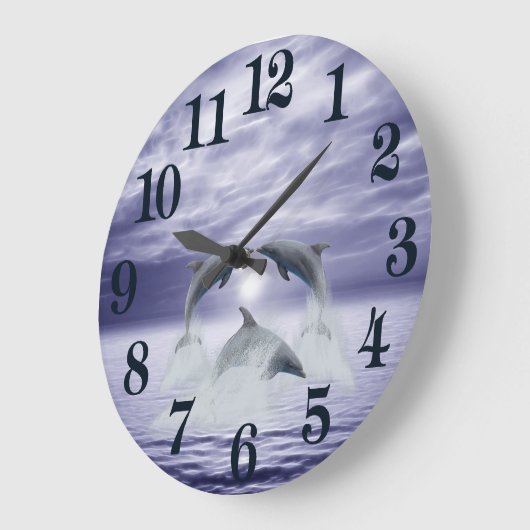 Delphine der Liebe I Große Wanduhr (Winkel)