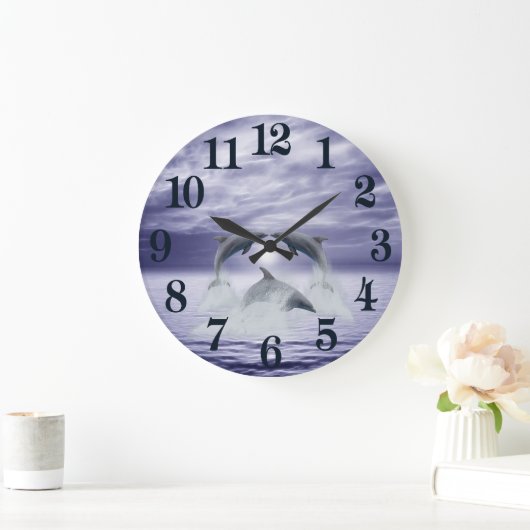 Delphine der Liebe I Große Wanduhr (Zuhause)