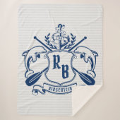 Delphine des nautischen Wappen Eichenschild Sherpadecke (Vorderseite)