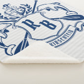 Delphine des nautischen Wappen Eichenschild Sherpadecke (3/4)