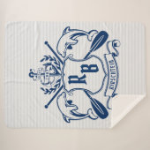 Delphine des nautischen Wappen Eichenschild Sherpadecke (Vorderseite (Horizontal))