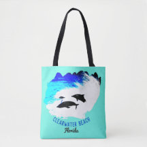 Delphine, die Clearwater Strandaqua schwimmen