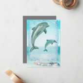 Delphine: Die Hochgebirgswelt Mitteilungskarte (Vorderseite/Rückseite Beispiel)