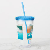 Delphine, die im Ozean brechen Acryltrinkbecher (Links)