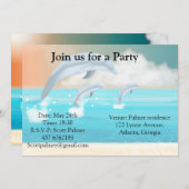 Delphine, die im Ozean brechen Einladung (Vorne/Hinten)