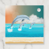 Delphine, die im Ozean brechen Geschenkanhänger (Rückseite)