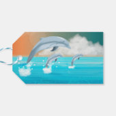 Delphine, die im Ozean brechen Geschenkanhänger (Rückseite Horizontal)