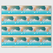 Delphine, die im Ozean brechen Geschenkpapier (Flach)