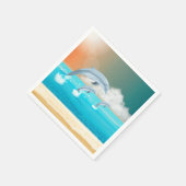 Delphine, die im Ozean brechen Serviette (Ecke)