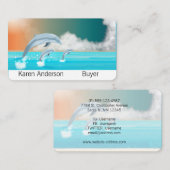 Delphine, die im Ozean brechen Visitenkarte (Vorne/Hinten)