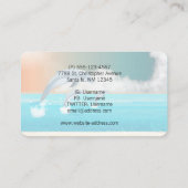 Delphine, die im Ozean brechen Visitenkarte (Rückseite)