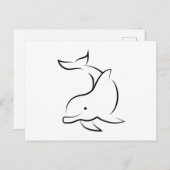 Delphine Dolphin Sea Animal Ocean Water Gift Idee Postkarte (Vorne/Hinten)
