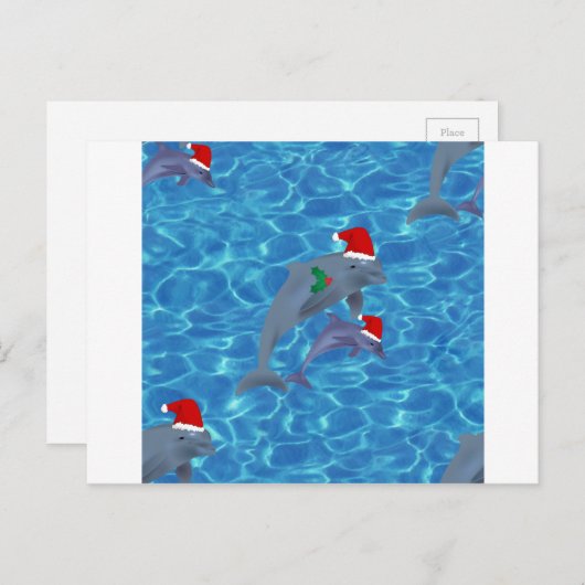 Delphine Feiertagspostkarte (Vorne/Hinten)
