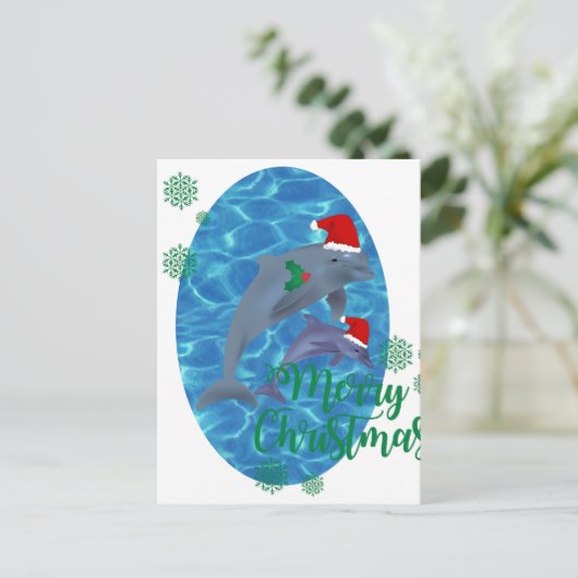 Delphine froher Weihnachten Weihnachtsmanns (Stehend Vorderseite)