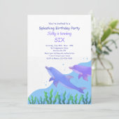 Delphine Geburtstagsparty Einladung (Stehend Vorderseite)