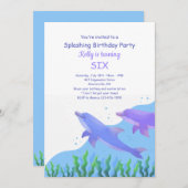 Delphine Geburtstagsparty Einladung (Vorne/Hinten)