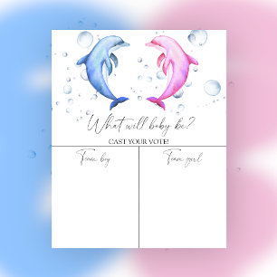 Delphine Gender offenbaren Boy oder Girl Chart Poster