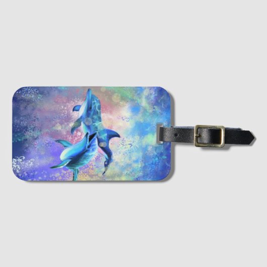 Delphine Gepäckmarke Gepäckanhänger (Vorderseite (Horizontal))