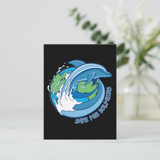 Delphine gerettet postkarte (Stehend Vorderseite)