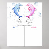 Delphine Geschlecht enthüllen Er oder sie Diagramm Poster (Vorne)