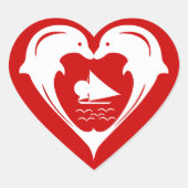 Delphine Herzsticker Herz-Aufkleber (Vorderseite)