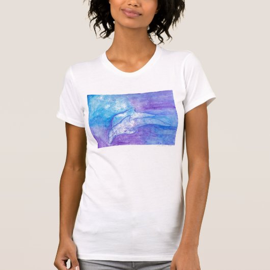 Delphine im Blau T-Shirt (Vorderseite)