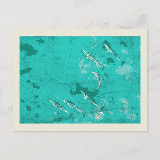 Delphine im Karibischen Meer Postkarte (Vorderseite)