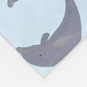 Delphine im Meeresmuster Fleecedecke (Ecke)