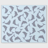 Delphine im Meeresmuster Geschenkpapier (Flach)