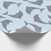 Delphine im Meeresmuster Geschenkpapier (Ecke)