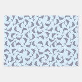 Delphine im Meeresmuster Geschenkpapier Set (Vorderseite)