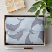 Delphine im Meeresmuster Seidenpapier (Geschenk)