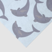 Delphine im Meeresmuster Seidenpapier (Ausschnitt)