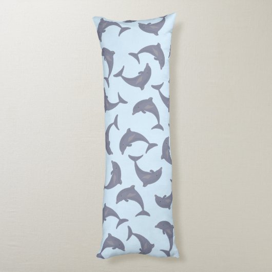 Delphine im Meeresmuster Seitenschläferkissen (Rückseite (Vertikal))