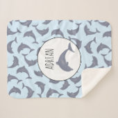 Delphine im Meeresmuster Sherpadecke (Vorderseite (Horizontal))