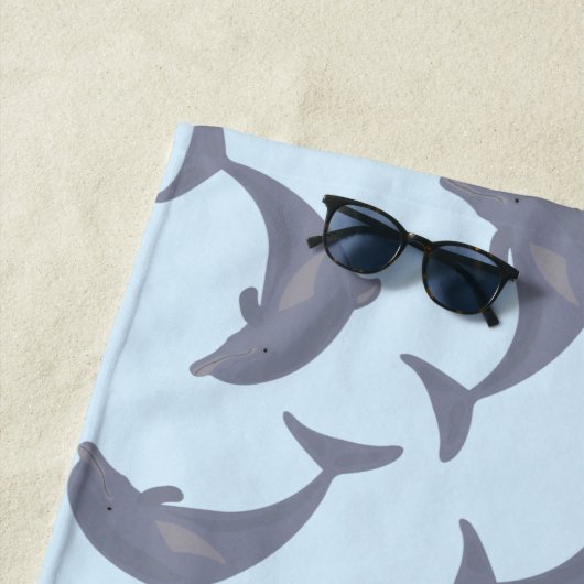 Delphine im Meeresmuster Strandtuch (Beispiel)