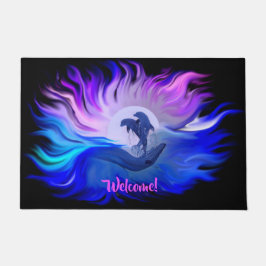 Delphine im Mondschein Fußmatte
