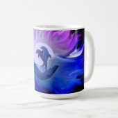 Delphine im Mondschein Kaffeetasse (VorderseiteRechts)