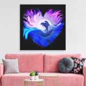 Delphine im Mondschein Leinwanddruck (Insitu (Wohnzimmer))