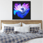 Delphine im Mondschein Leinwanddruck (Insitu (Schlafzimmer))