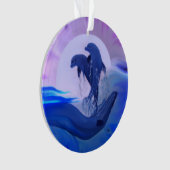 Delphine im Mondschein Ornament (Vorderseite)