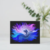 Delphine im Mondschein Postkarte (Stehend Vorderseite)