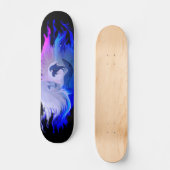 Delphine im Mondschein Skateboard (Vorderseite)