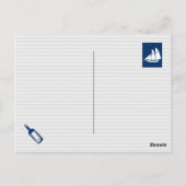 Delphine im Nautischen Wappen Anker Oars Laurel Sh Postkarte (Rückseite)