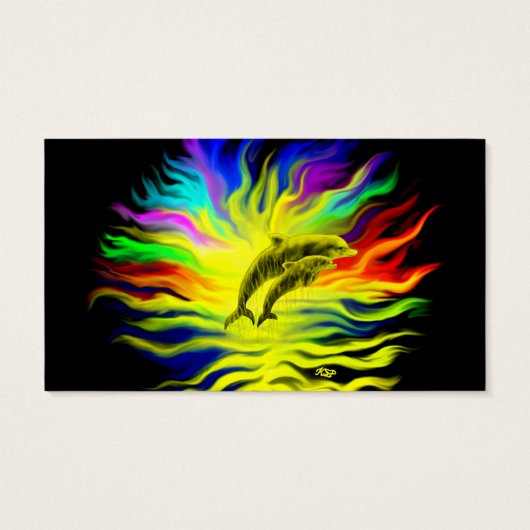 Delphine im Sonnenschein (Rückseite)