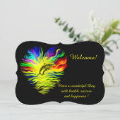 Delphine im Sonnenschein, fügen Sie Ihren Text Ein Einladung (Stehend Vorderseite)