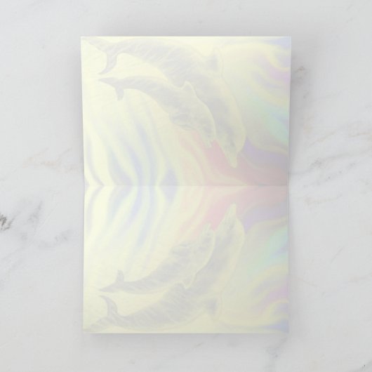 Delphine im Sonnenschein Karte (Innenseite)